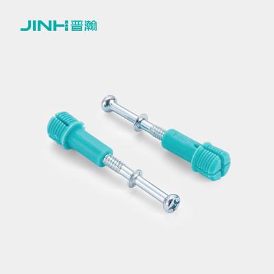 China 41mm Steel Minifix Connecting Bolts With Plastic Dowel, Furniture Connector for sale