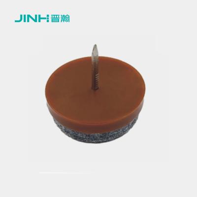 China Wooden Furniture 15mm Nail On Glides Plastic Material With OEM Customized for sale