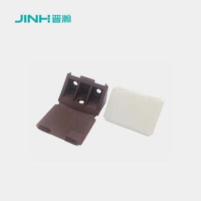 China Covered 12mm Plastic Corner Brackets ODM Custom For Flat Pack Furniture for sale