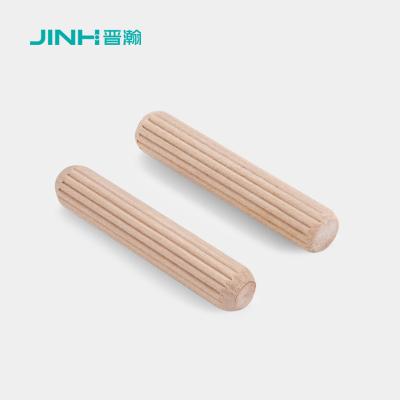 China 8mm Dried Fluted Wooden Dowel Pins Cabinet Connector For Panel Furniture for sale