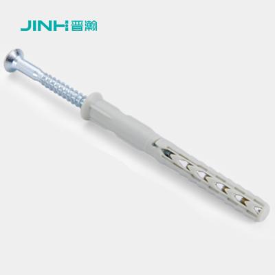 중국 JH-12015 8x60mm 플라스틱 확장 앵커 볼트와 나사 회색 확장 플라스틱 나사 앵커 판매용