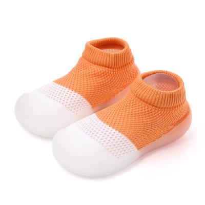 China Summer Flat Mesh Baby Toddler Socks Shoes Soft Rubber Sole Socks For Kids for sale