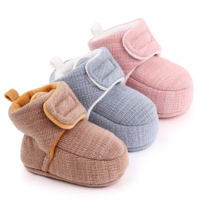 China Lightweight Cotton Baby Shoes Winter Solid Color Thermal Prewalker Wholesale for sale