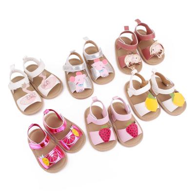 China Baby Flat Rubber Unique Breathable Sandals Summer Cartoon Toddler Indoor Shoes for sale