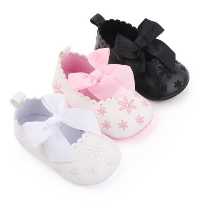 China Flat 2020 New Style Causal Embroidery Toddler Baby Floral Sports Shoes for sale