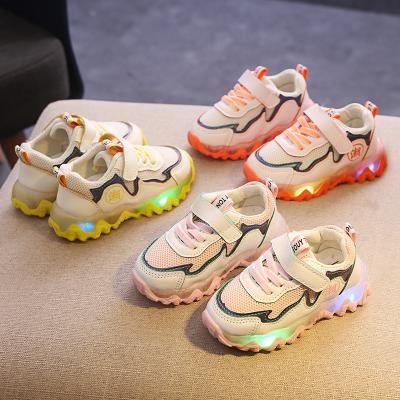 China New Arrival High Quality Sport LED Flat Kids Unisex Kids Shoes for sale