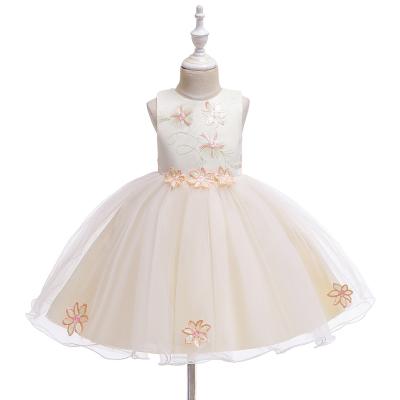 China Breathable Summer Kids Clothes Cotton Girls Sleeveless Princess Dresses Breathable Floral Sleeveless Dresses for sale