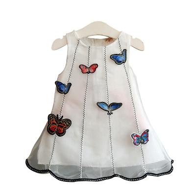 China Lovely Viable Sleeveless Kids Girl Dresses Fashion High Quality Kids Lace Up Dresses for sale