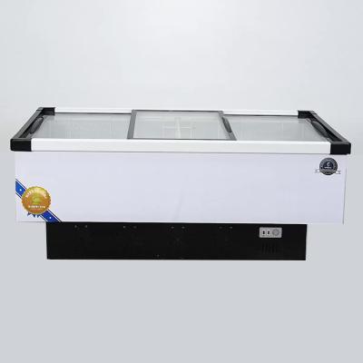 China Single-Temperature Supermarket Open Top Supermarket Display Showcase Island Freezer For Ice Cream for sale