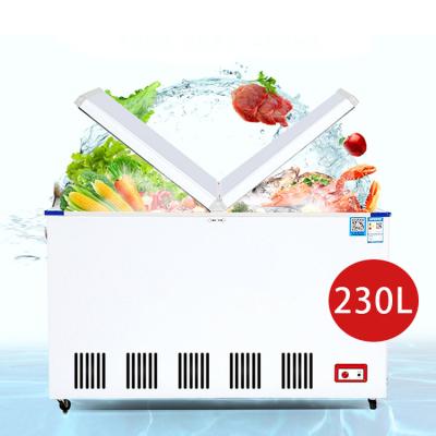 China Hot Sale Single-temperature Top Cover Two Door Solid Door Single Temperature Chest Freezer for sale