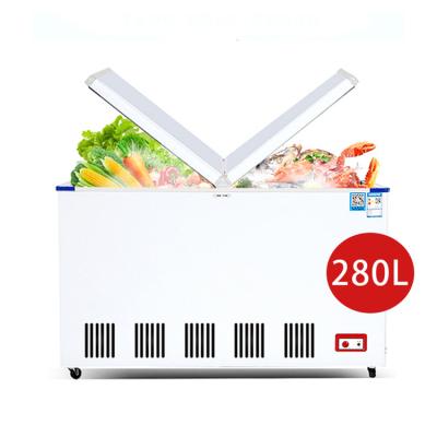 China Manufacturers Single-temperature China Fish and Meat Top Open Frozen Chest Freezer For Supermarket for sale