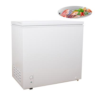 China Supermarket Adjustable Seafood 4 Wheels Single-temperature Thermostat Deep Chest Freezer For Sale for sale