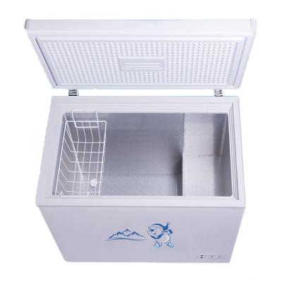 China Wholesale Commercial White 4 Wheels Single-temperature Adjustable Thermostat Chest Freezer For Sale for sale