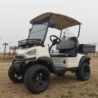 China 72V 4000W 2 seater hunting car with container short club car golf cart 14' for sale