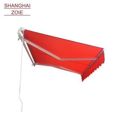 China Balcony Retractable Shoulder Polyester Semi-cassette Awning Tent Outdoor Waterproof Sun Screen Anti-UV for sale