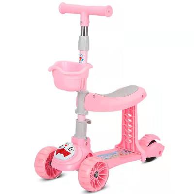 China China Infant Kids Adjustable Stem Patinete Height Handlebar Three 3 Wheel Kick Scooter Baby Scooty For Kids Girls With Led Light for sale