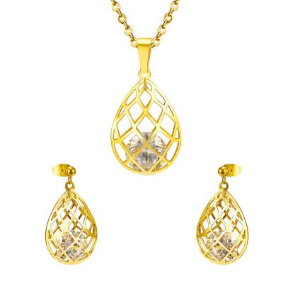 China TRENDY Gold Plated Beautiful Jewelry Sets Bridal Jewelry Set For Women And Girls for sale