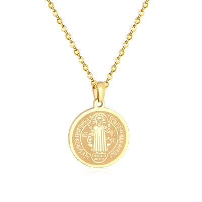 China FASHIONABLE 45cm Length Gold Necklace Mens Necklace Jewelry Pendant Type Religious Necklace for sale