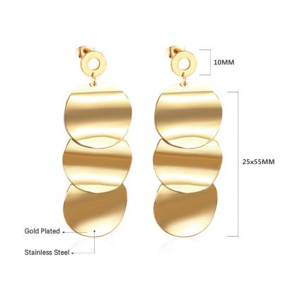 China Nickel free; High Quality Lead Free Earrings Sample C Earring Jewelry 18k Gold Plated Stud Earring for sale