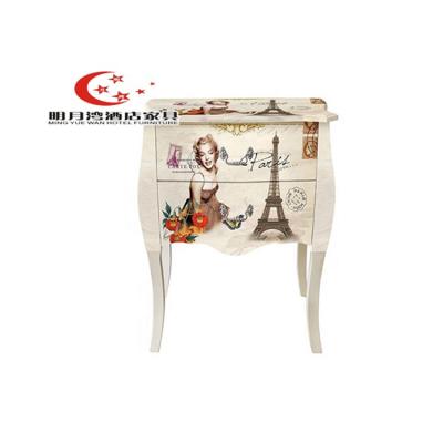 China Marilyn Monroe Design Antique Wood Solid Wood Wardrobe Bedside Table Side Table Living Room Hotel Bedroom Guest Room Furniture for sale