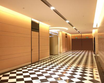 China Commercial Furniture Hotel Interior Wall Paneling Corridor Lobby Lobby MDF Panel Partition for sale