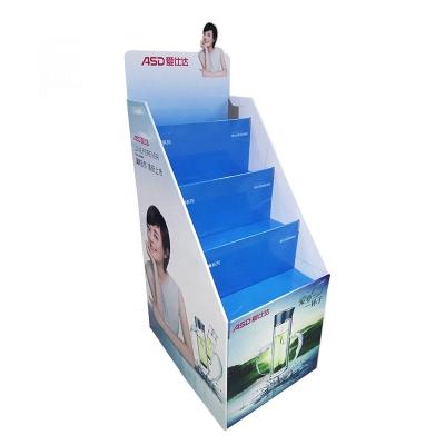 China Custom Easy Assembly Pop Supermarket Retail Floor Rack Cardboard Display Stand for sale