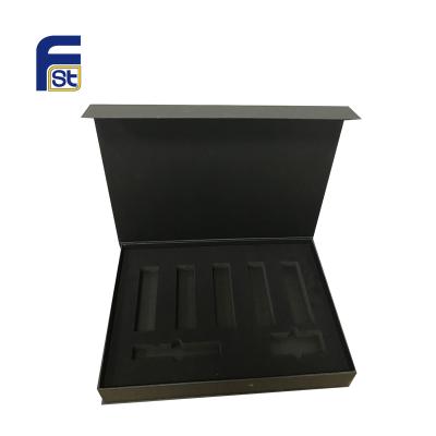 China Recyclable High End Custom Black Cardboard Packaging Gift Box for sale