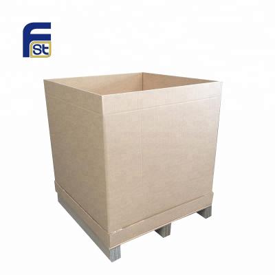 China Recycled Materials Design Heavy Duty Strong Plain Cardboard Pallet Box for sale