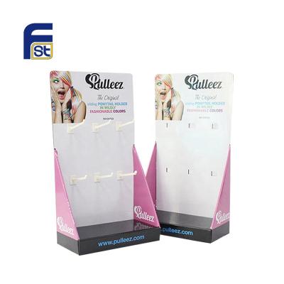 China Custom Different Type Recyclable Material Paper Cardboard Display Rack Counter Box For Selling Cosmetic for sale