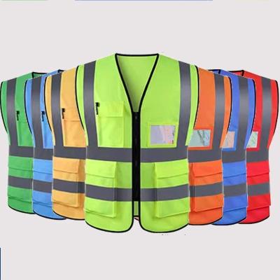 China Water Proof Iboate Customized Reflective Advertising Vest,Construction Hygiene Multi-pocket Safety Vest Reflective Breathable Vest for sale