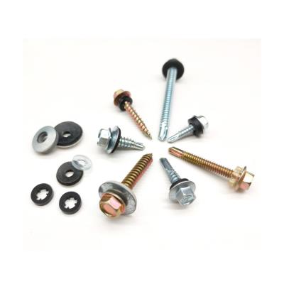 China Pan Building Roofing Tek Screws with Rubber Seals Hex Self Head Drilling Screws for sale