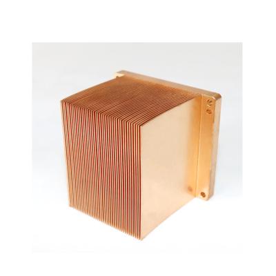 China Pure Copper Radiator Fin Radiator Skiving Copper Stamping Led Radiator for sale