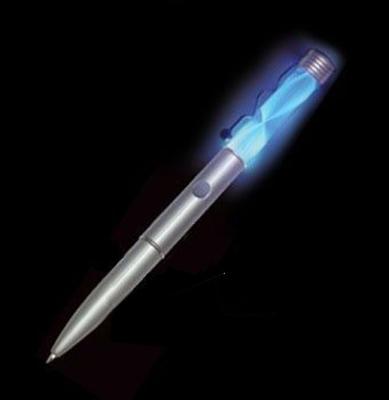 China Promotional Barrel LED Pen Light Pen High Brightness Waiters Pen Lighting Pen Unionpromo Hot Blue Spiral for sale