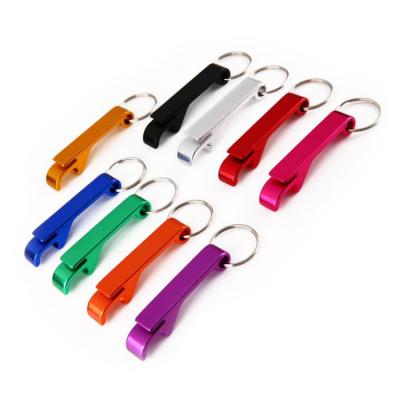 China Viable Promotional Aluminum Key Chain Bottle Opener , Cheap Beer Opener With Key Chain for sale