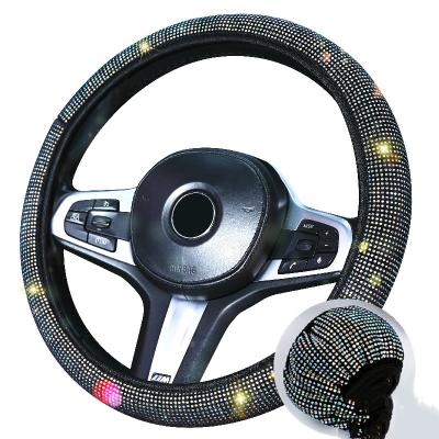 China Diamond Hot Fashion Bling Steering Wheel Cover Hub Cap Steering Assembly for sale