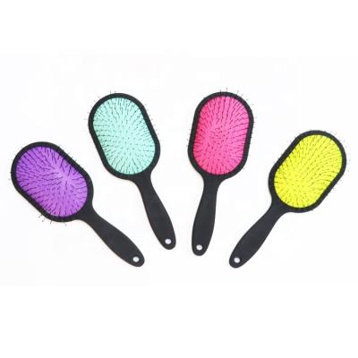 China Amazon 2020 Hot Sale Black Hair Brush Home Beauty Brush Custom Colored Pink Hair Brush for sale