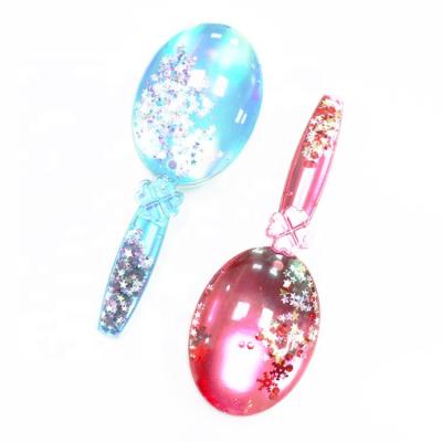 China Waterproof Wet Dry Quicksand Comb Shiny Glitter Hair Brushes Brush Hair Cartoon Hot Sale Plastic Hair Brushes for sale