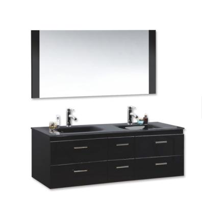 China Modern Luxury Pvc24 Bathroom Double Sink Vanity In Bathroom Cabinet for sale