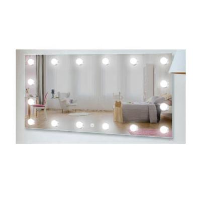 China High End Wall Mounted Lighted Makeup Dressing Table Mirror Beauty Mirror Led Retro Bathroom Mirror Hollywood With Bulb for sale