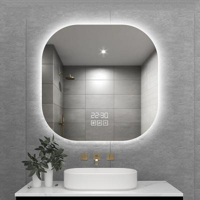 China SAIRI Hotel Bathroom Anti Fog Touch Magnifying Switch Waterproof LED Backlit Smart Mirror With Light for sale