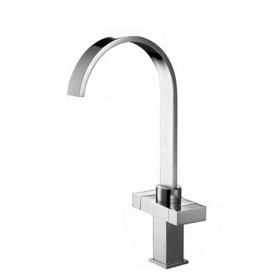 China Thermostatic Faucets China Factory Wholesale Price Best Sale Commercial 360 Degree Swivel Single Handle Brushed Nickel Stainless Steel Kitchen Faucet for sale