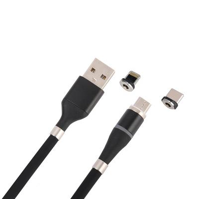 China Hot Selling Flexible Spring Storage Mobile Phone Types Magnetic Fast Charging Wire Mobile Phone Data Cable USB Cable 3 in 1 for sale