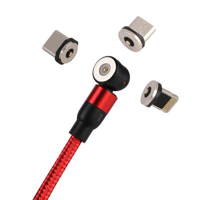 China Electronics Products 540 Degree Cable 3 in 1 New USB Tend Magnetic Extension Cable 3 in 1 Fast Charging USB 3a Data Cable Iphone Type C for sale