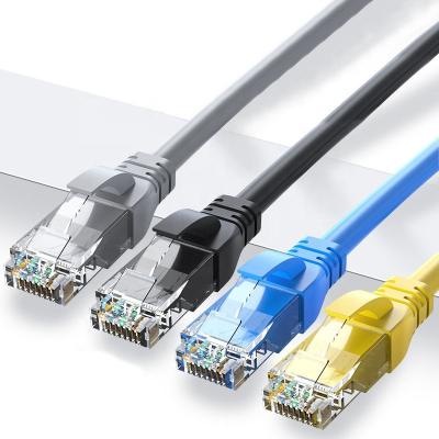 China PVC+0.57CU China Round/Cat5E Cat6 Rj45 Patch Cord Ethernet Network Flat Cable Cat5 3M Patch Cord Price for sale