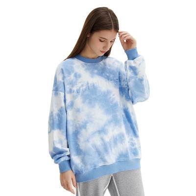 China 2020 Long Sleeve Tie Dye Top Women's Anti-Shrink Style Tie Dye Oversized Hoodie for sale