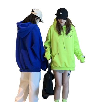 China OEM Wholesale High Quality Cotton Anti-wrinkle Autumn Oversized Long Sleeve Embroidered Plain Women's Hoodies for sale