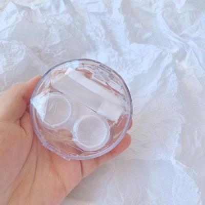 China Hot Sale Luxury Durable Travel Contact Lens Storage Sense Easy To Carry Plastic Transparent Contact Lenses Case for sale