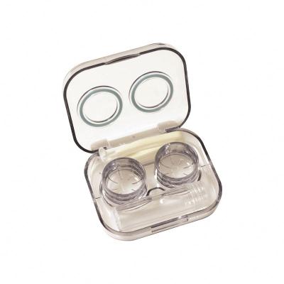 China Easy Carrying Environmental Friendly And Healthy Materials Color Candy Contact Lens Economical Square Lens Case Suitcase for sale