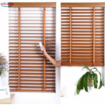 China 25mm 35mm 50mm Modern Basswood Paulownia Wooden Venetian Blinds For Blackout Sunshade Window Shades for sale