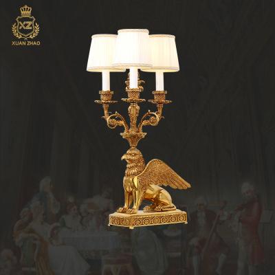 China Luxury Mid Century Table Lamp Centerpiece XingZhong Baroque Gold EUROPEAN Griffin Restaurant Antique Brass Lights for sale